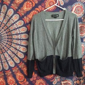 Color block cardigan
